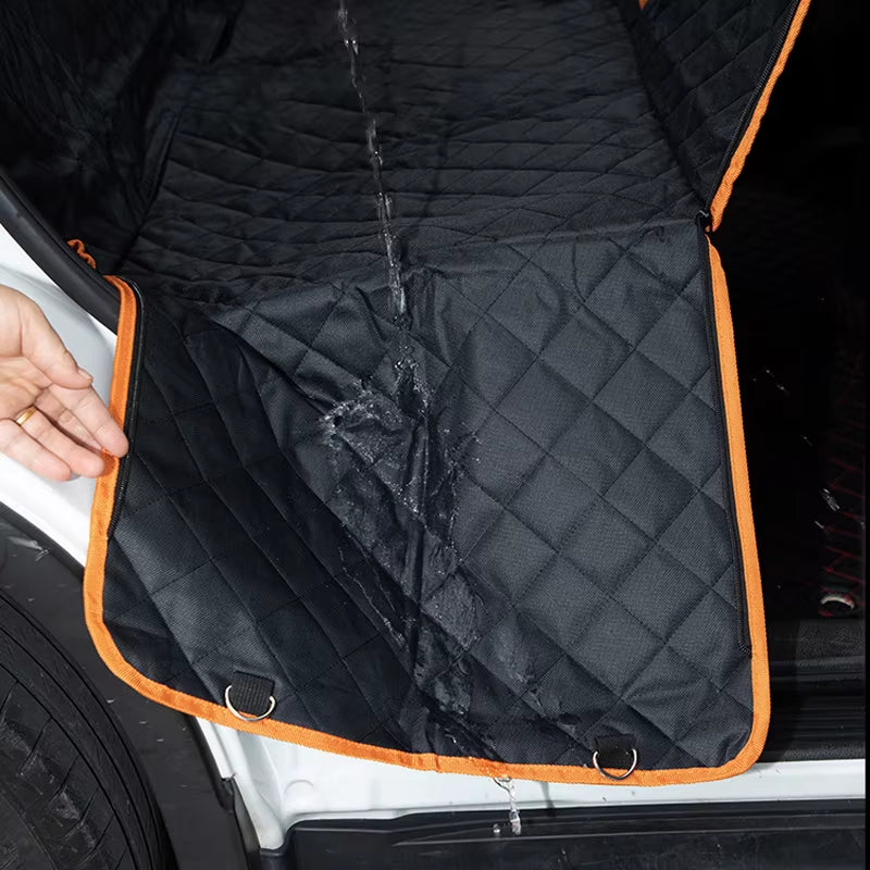 With Visual Mesh Window and Side Zipper Car Seat & Door Protec Dog Car Seat Cover Waterproof Pet Cat Carriers Travel Mat Hammock