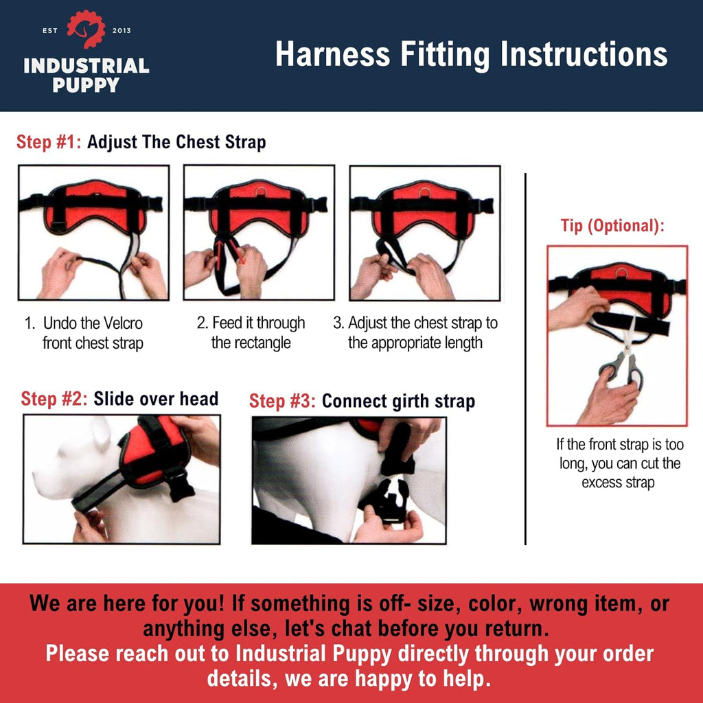 Premium Red Service Dog Vest with Matching Leash - Comfortable, Durable Harness for Small & Large Breeds with Reflective Patches and Versatile Design