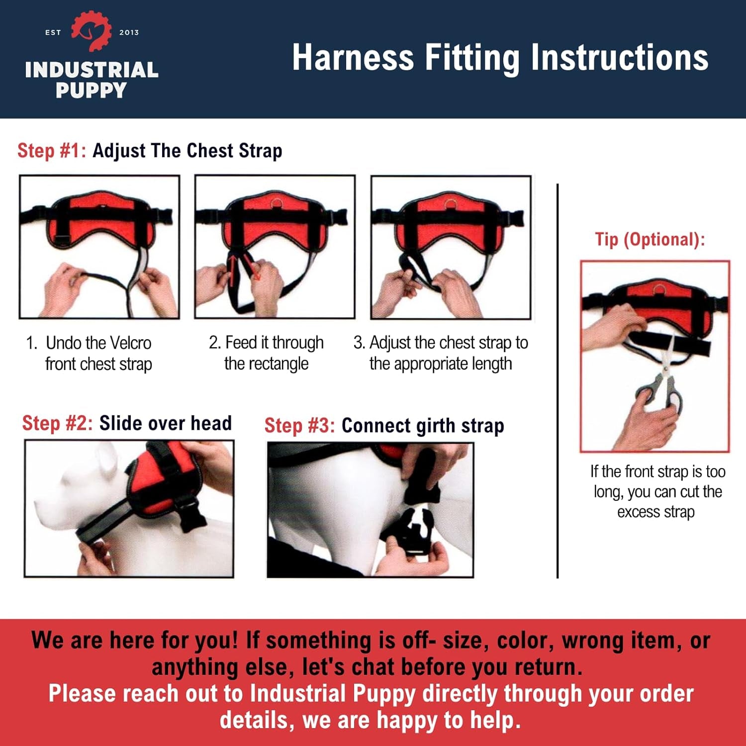 Premium Red Service Dog Vest with Matching Leash - Comfortable, Durable Harness for Small & Large Breeds with Reflective Patches and Versatile Design